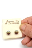 Tiny Round Glass Studs